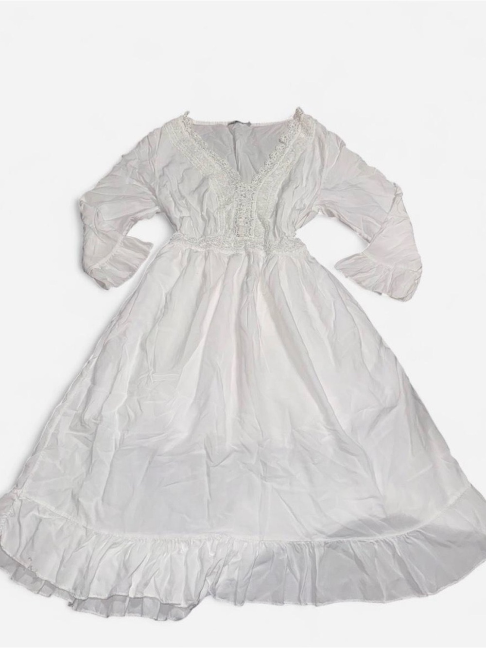 Vintage Italian Piazza Atalanta White Lace Dress